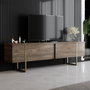 Hanah Home Mueble de TV Luxe - Nogal, Oro